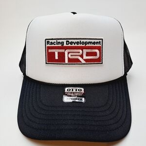 TRD Toyota Foam Mesh Trucker Snapback Hat Cap Black Embroidered Patch